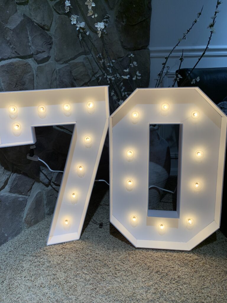 DIY Light Up Marquee Numbers
