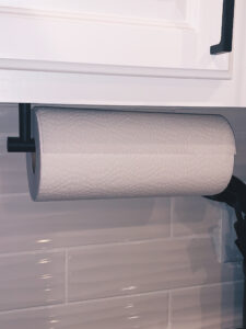 Under cabinet mounted paper towel Holder