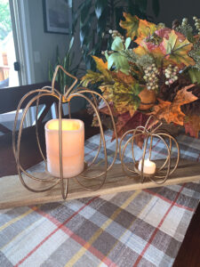 Pumpkin candle holders