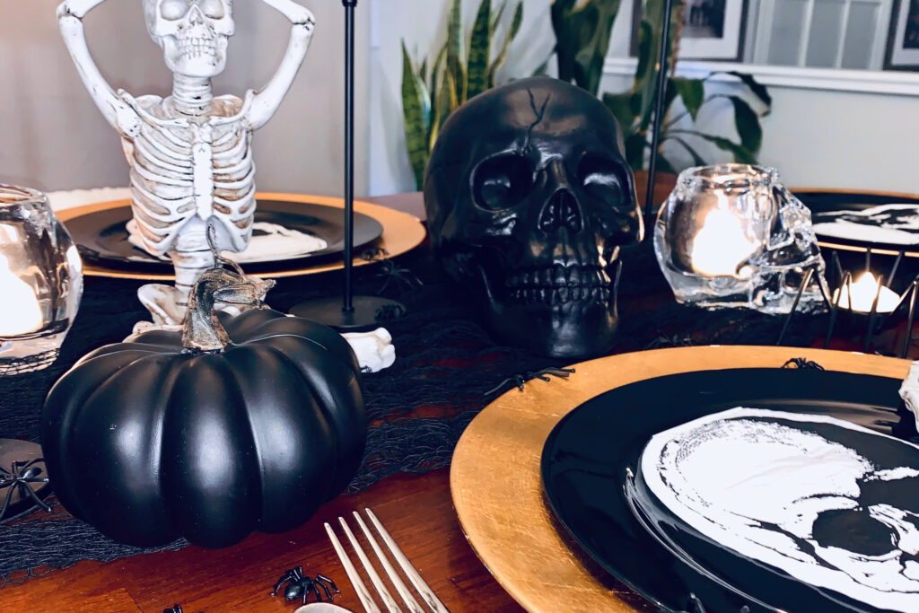 Halloween table setting